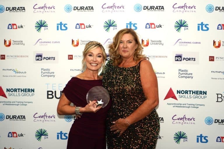 Nikki Sayer wins Breaking the Mould Award at Tees Businesswomen Awards 2021